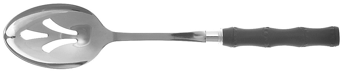 Bamboo Black (Stainless) Pierced Tablespoon (Serving Spoon) by Mikasa-1