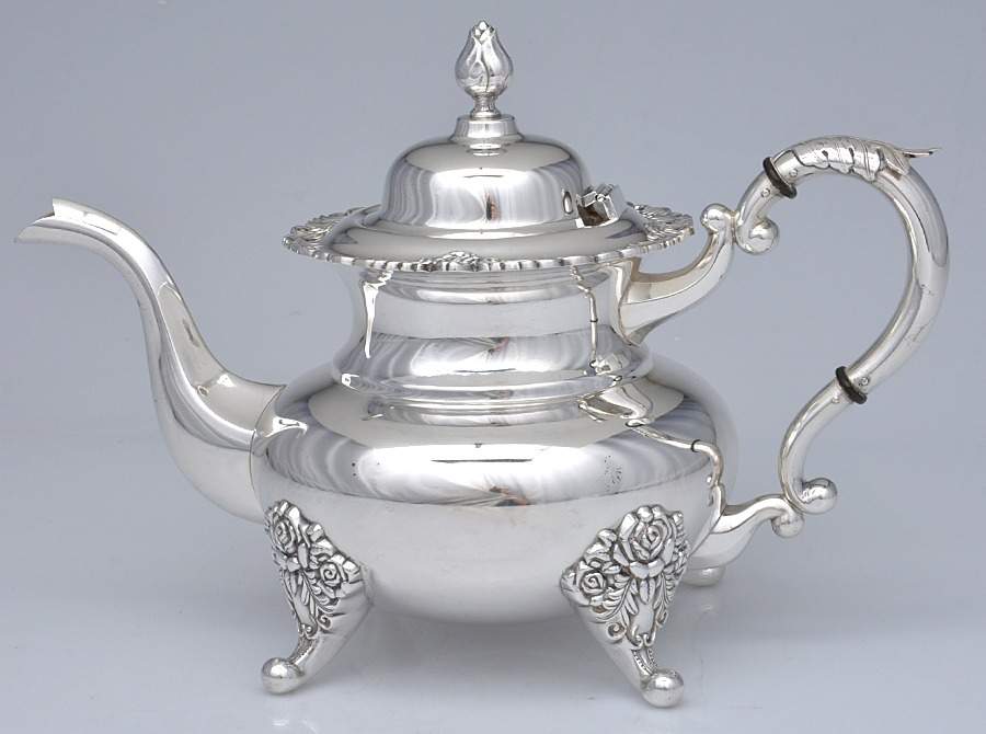 Georgian Fluted II (Sterling, Hollowware) Teapot by Miyata-1
