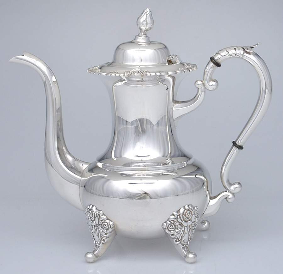 Georgian Fluted II (Sterling, Hollowware) Coffee Pot by Miyata-1