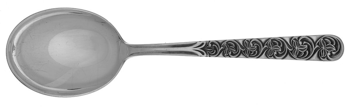 MRT6 (SILVERPLATE) Solid Smooth Casserole Spoon by T H Marthinsen Silver-1