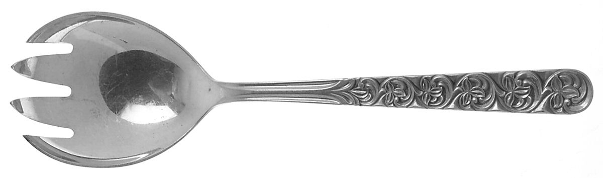 MRT6 (SILVERPLATE) Solid Salad Serving Fork by T H Marthinsen Silver-1