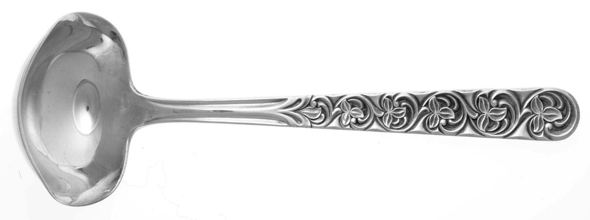 MRT6 (SILVERPLATE) Solid Piece Cream Ladle by T H Marthinsen Silver-1