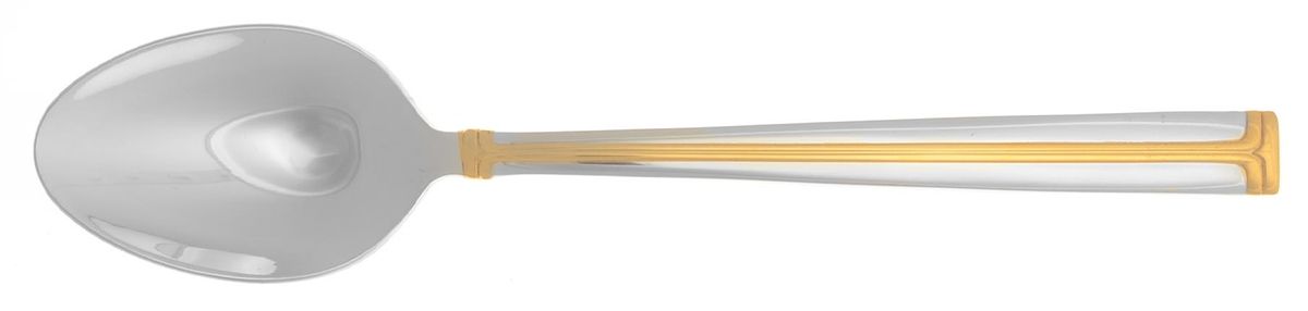 Meridian Gold (Stainless, Gold Accent) Place/Oval Soup Spoon by Mikasa-1
