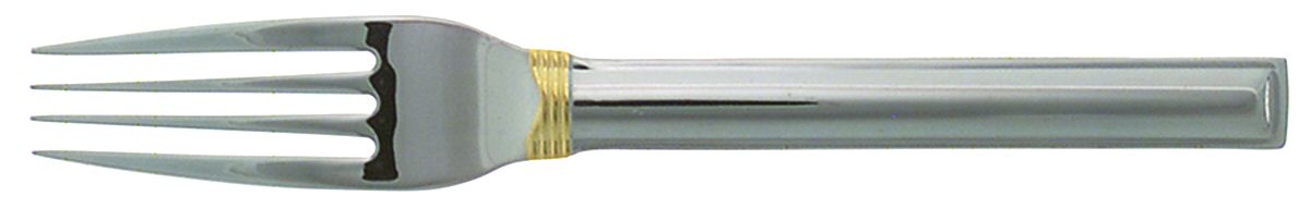 Deco (Stainless-Gold Accent, China) Individual Salad Fork by Mikasa-1