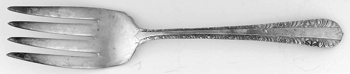 MCG5 (Silverplate) Medium Solid Cold Meat Serving Fork by Mcglashan Clarke & Co-1