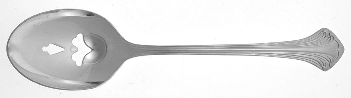 MNF32 (SILVERPLATE) Pierced Tablespoon (Serving Spoon) by The Main Course,-1