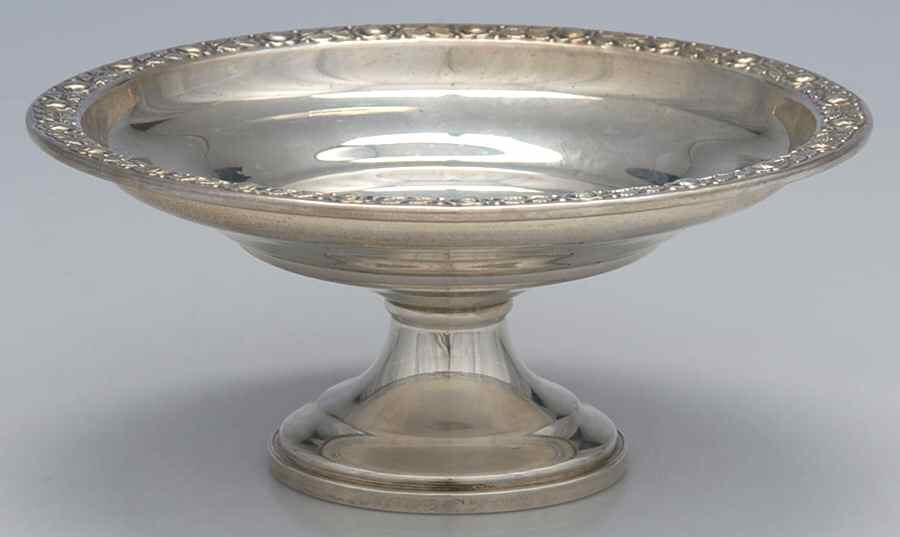 Royal Rose (Sterling, Hollowware) Weighted Round Compote (Height X Width) by Mueck-Cary-1