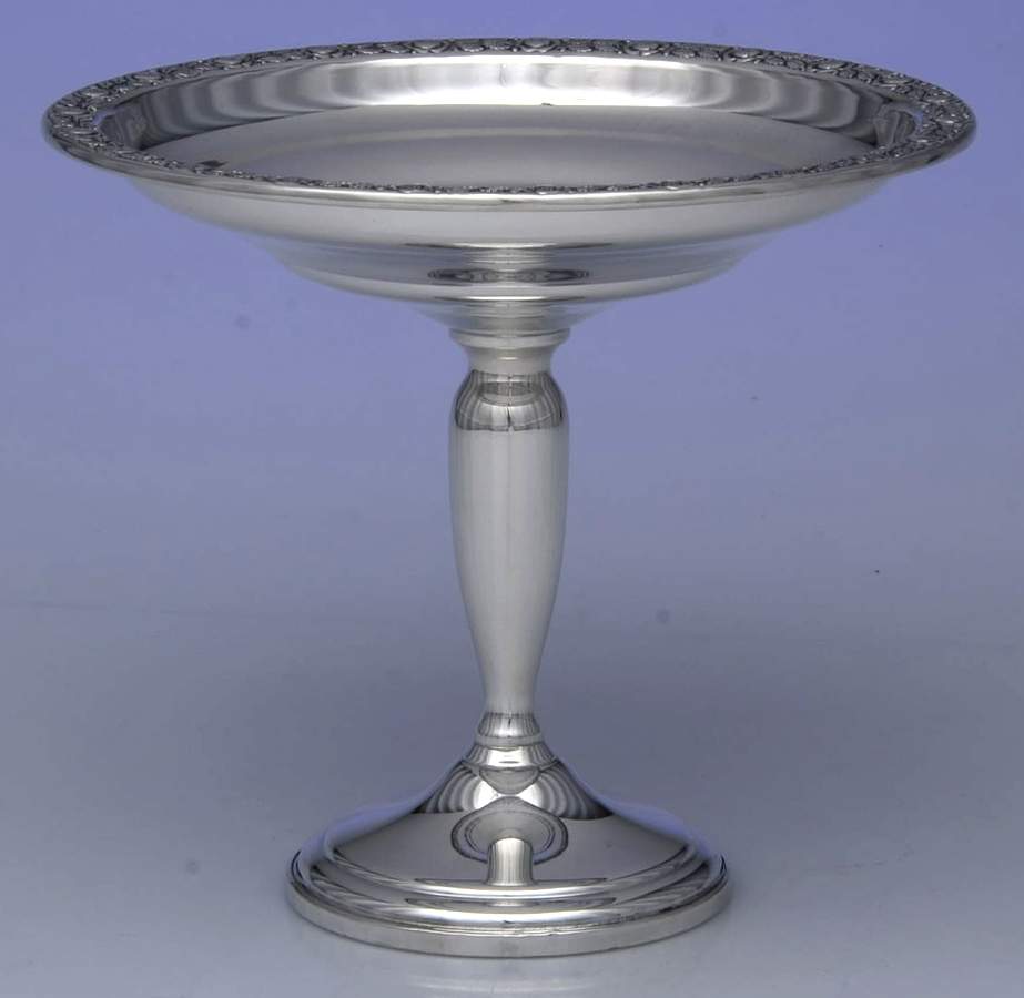 Royal Rose (Sterling, Hollowware) Weighted Round Compote (Height X Width) by Mueck-Cary-1