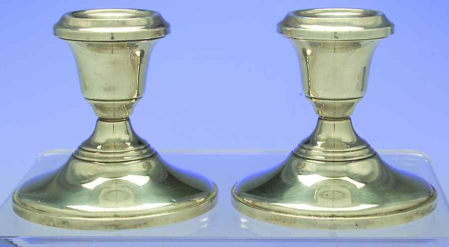 312 (Sterling, Hollowware) Pair of Console Candleholders by Mueck-Cary-1
