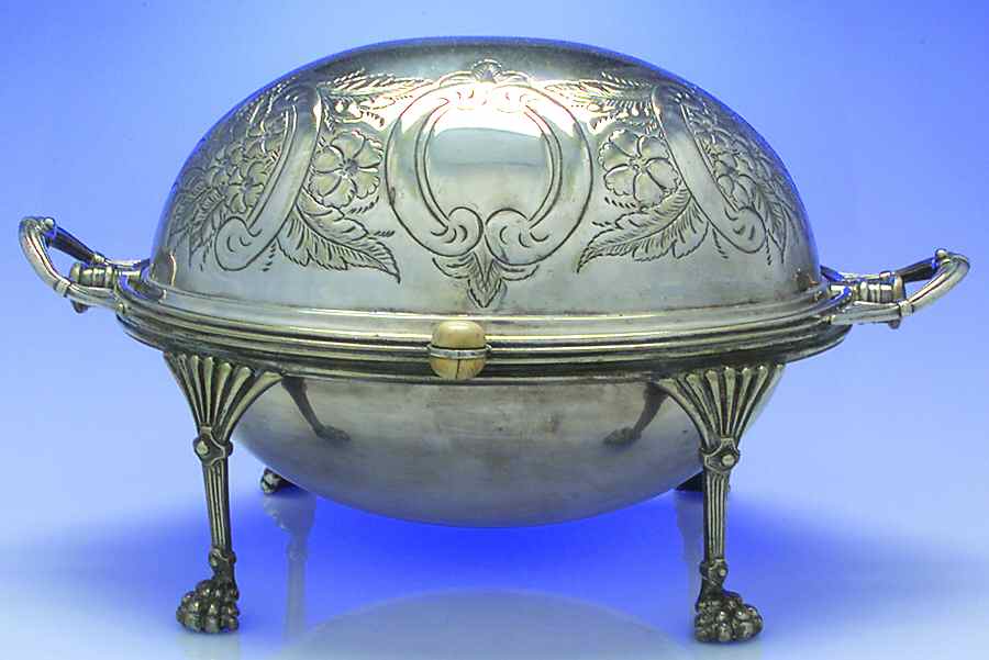 375 (Silverplate, Hollowware) Large Breakfast Server with Revolving Top by Mappin & Webb-1