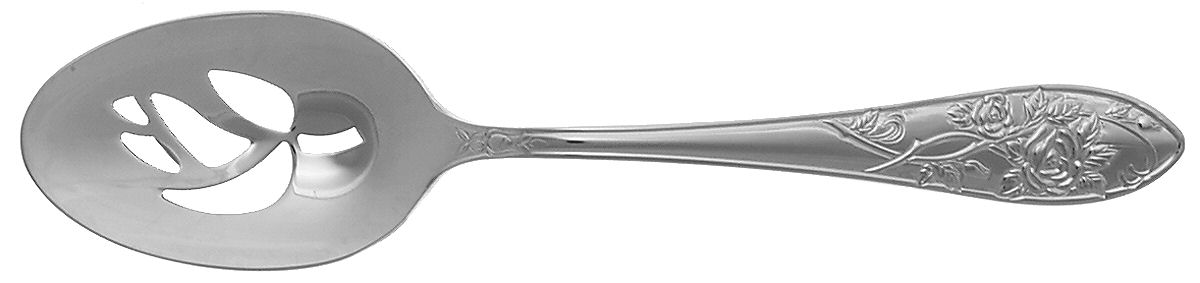 Roselle (Stainless) Pierced Tablespoon (Serving Spoon) by Mikasa-1