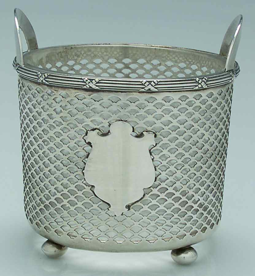 314 (Sterling, Hollowware) Ice Bucket & Glass Liner by Meriden Britannia -1