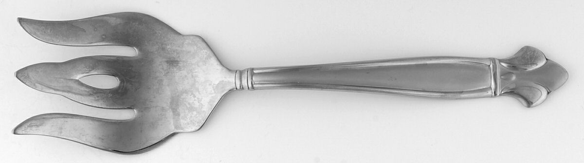 Fleur-De-Lis (Stainless) Medium Solid Cold Meat Serving Fork by Mesa International-1