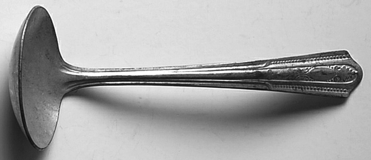 MPE1 (Silverplate) Solid Piece Cream Ladle by Malabar Plate-1