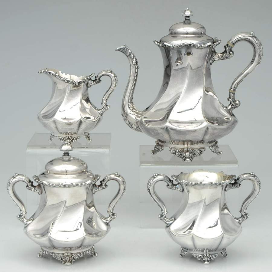 2024 (Silverplate, Hollowware) 4-Piece Coffee Set (CP, Cr, Su & Waste) by Meriden Britannia -1