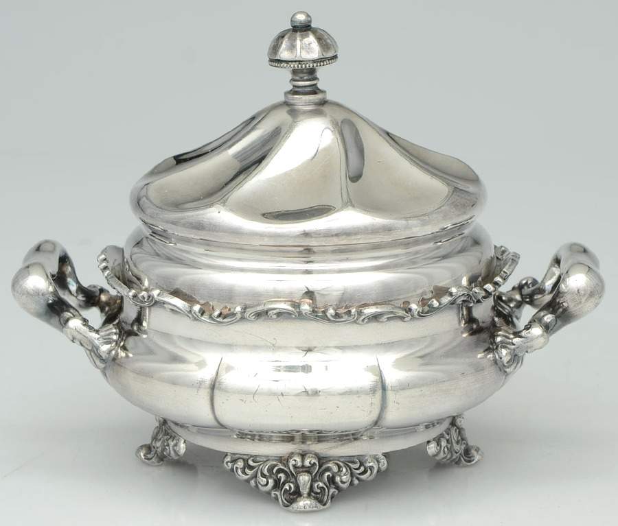 2024 (Silverplate, Hollowware) Round Covered Butter Dish & Strainer by Meriden Britannia -1