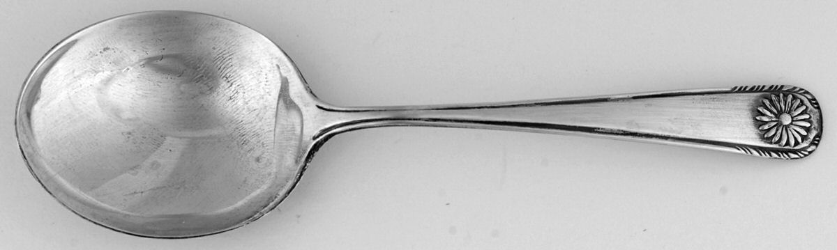 MCS8 (Sterling) Straight Handle Baby Spoon by Manchester-1
