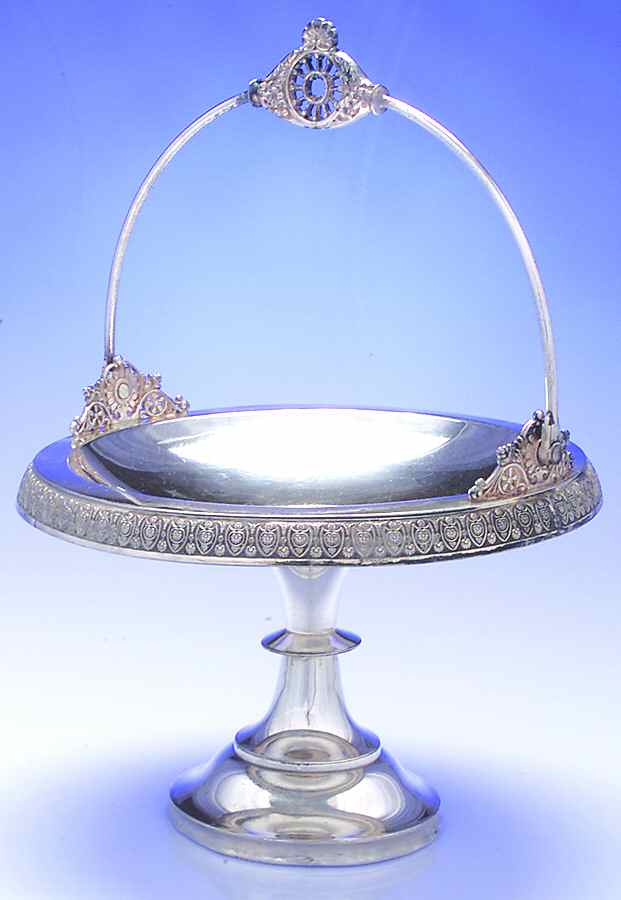 1633 (Silverplate, Hollowware) Footed Handled Cake Basket by Middletown Silver Co-1