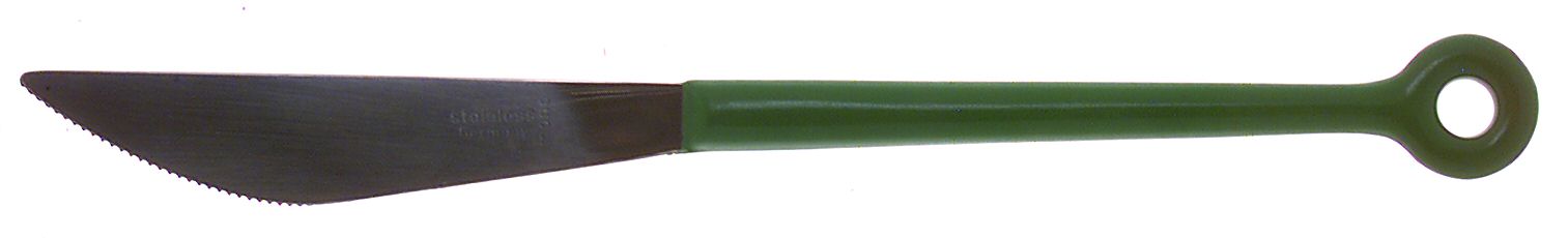 MN3 (Stainless, Green Handle) Modern Solid Knife by Mono-1