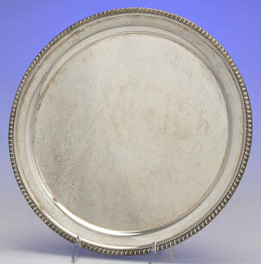 Sterling Hollowware 12" Round Tray by Michael C Fina-1