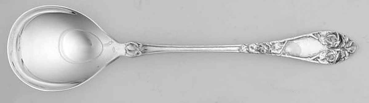 Embossed Rose (Sterling) Small Jelly Spoon by T H Marthinsen Silver-1
