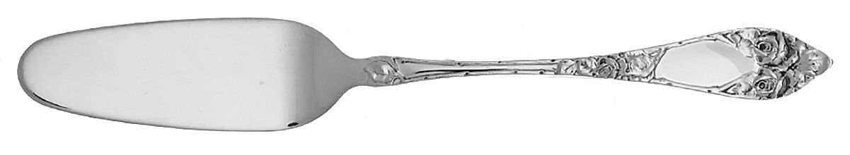 Embossed Rose (Sterling) Petite Fours Server, Solid Piece by T H Marthinsen Silver-1