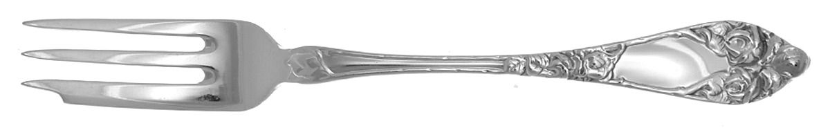 Embossed Rose (Sterling) Individual Cake Fork by T H Marthinsen Silver-1