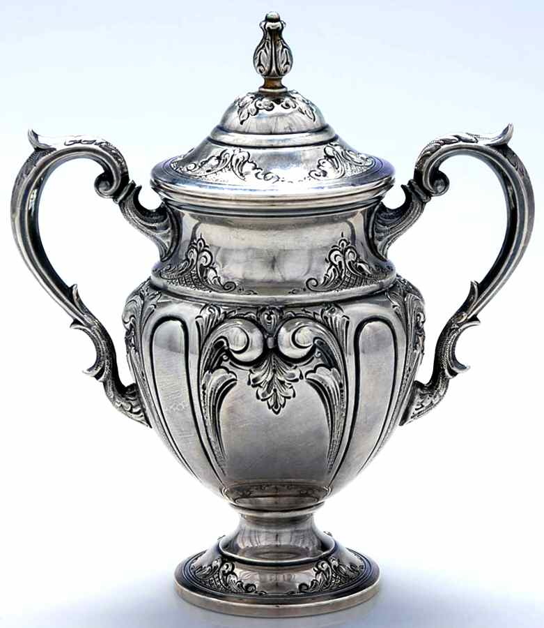Victoria (Sterling, Hollowware) Sugar Bowl & Lid by M Fred Hirsch-1