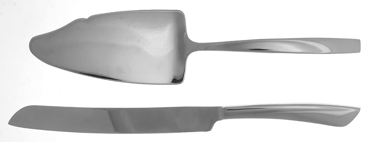 Kya (Stainless) 2 Piece Solid Cake Serving Set (Knife & Server) by Mikasa-1