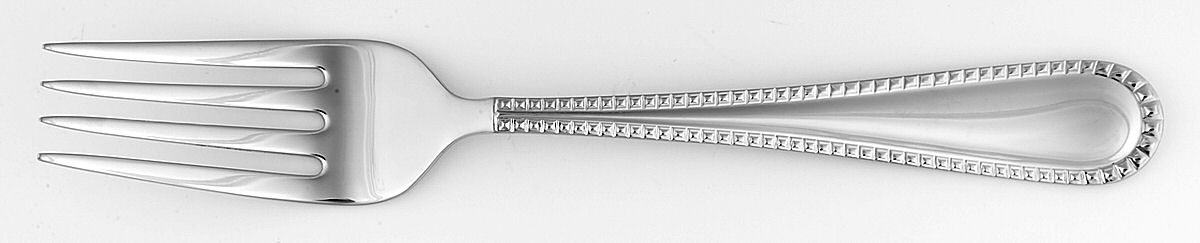 Floral Elegance Platinum (Stnl) Medium Solid Cold Meat Serving Fork by Mikasa-1