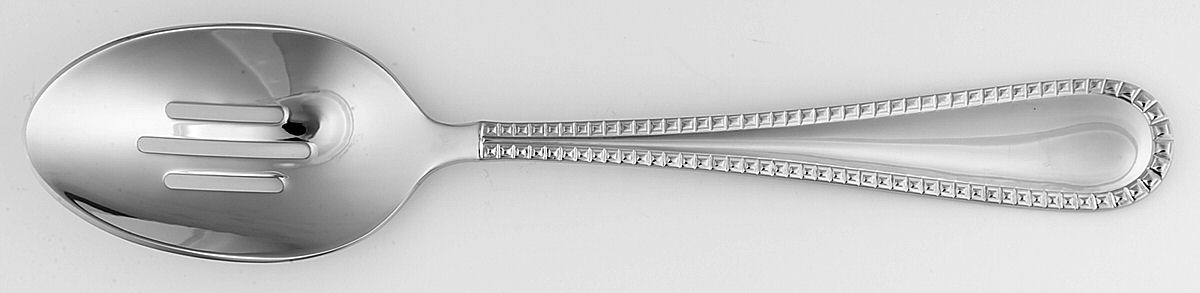 Floral Elegance Platinum (Stnl) Pierced Tablespoon (Serving Spoon) by Mikasa-1