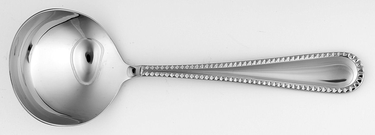 Floral Elegance Platinum (Stnl) Solid Gravy Ladle by Mikasa-1