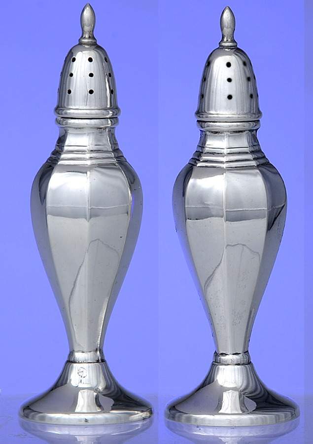 409 (Sterling, Hollowware) Salt and Pepper Set by M Fred Hirsch-1