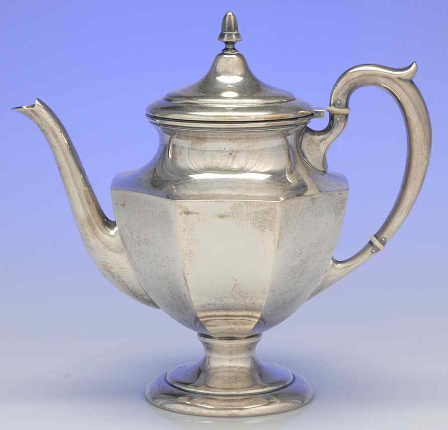 409 (Sterling, Hollowware) Teapot by M Fred Hirsch-1