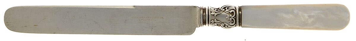 Pearl Handle 6 (Sterling) Pearl Handle Individual Dessert Knife by Meriden Cutlery Co-1