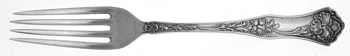 Silver Three (Silverplate) Youth Fork by M Silver Co-1