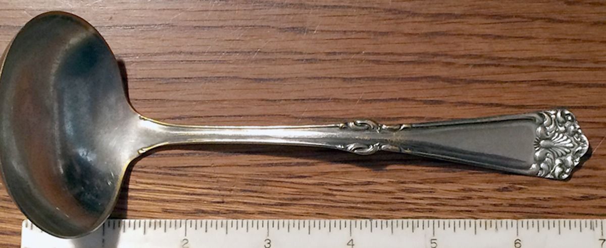 Silver Four (Silverplate) Solid Piece Cream Ladle by M Silver Co-1