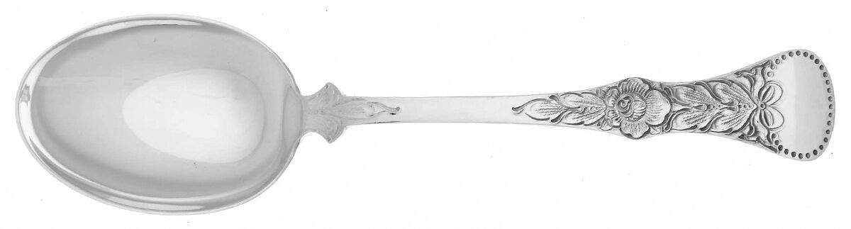 Flat Rose (Sterling) Dessert/Oval Soup Spoon by Magnus Aase (Norway)-1