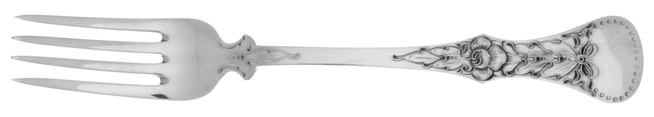 Flat Rose (Sterling) Individual Salad Fork by Magnus Aase (Norway)-1