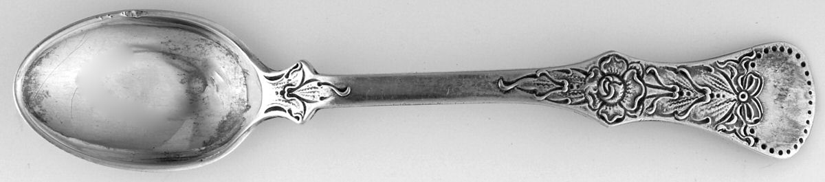 Flat Rose (Sterling) Demitasse Spoon by Magnus Aase (Norway)-1