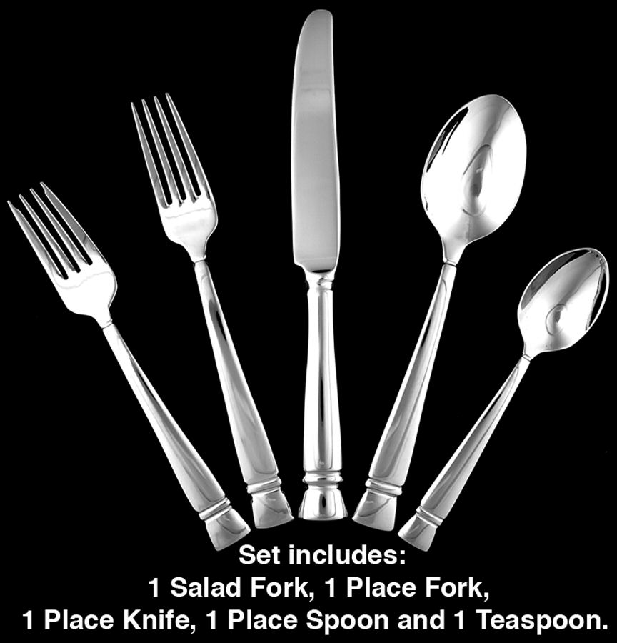 Roccer (Stainless) 5 Piece Place Setting by Mikasa-1