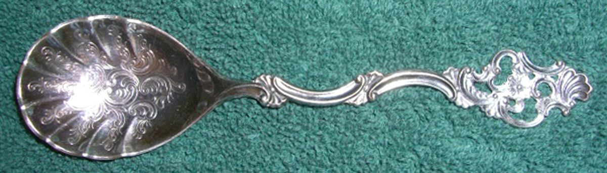 408 (Sterling) Large Jelly Spoon by T H Marthinsen Silver-1