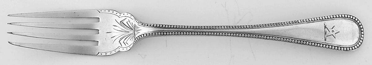 MWE25 (Silverplate) Individual Solid Fish Fork W/Bright Cut by Mappin & Webb-1