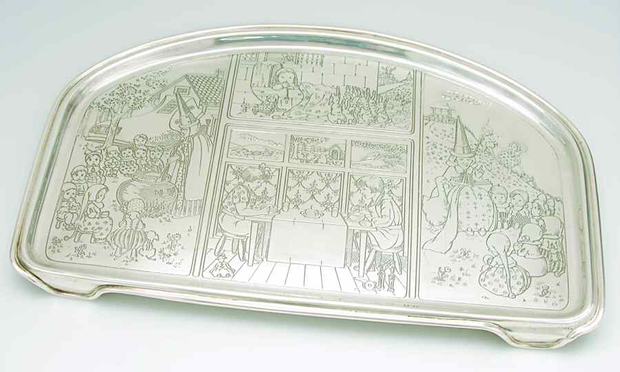 Children & Babyware (Sterling, Hollowware) High Chair Tray by The Mcchesney Co.-1