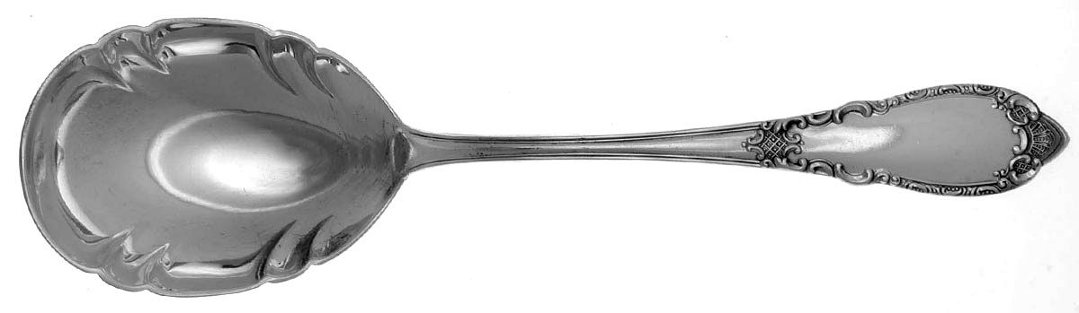 Edel (Sterling) Solid Smooth Berry/Casserole Spoon by Magnus Aase (Norway)-1
