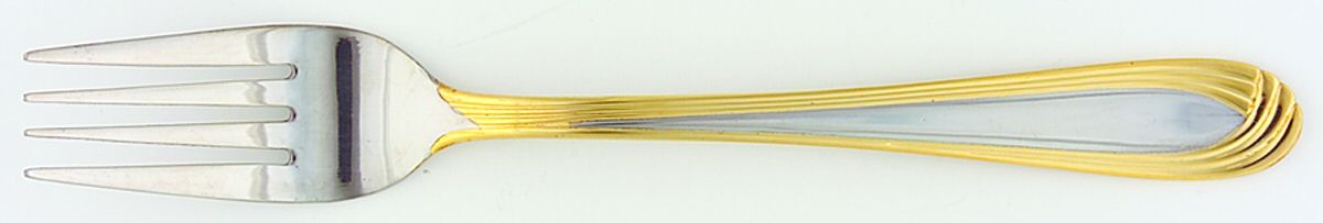 M4S1 (STAINLESS, GOLD ACCENT) Individual Salad Fork by Maas Silver-1