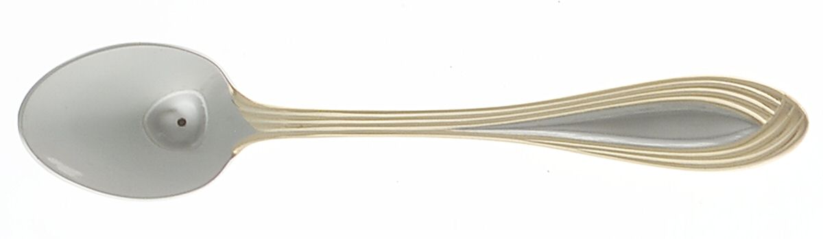 M4S1 (STAINLESS, GOLD ACCENT) Demitasse Spoon by Maas Silver-1