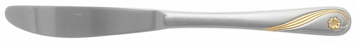 M4S2 (Stainless, Gold Acct, 18-0) Modern Solid Knife by Maas Silver-1