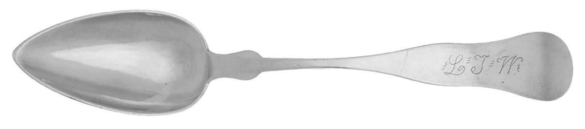 Coin Silver Flatware Tablespoon (Serving Spoon) by Hiriam M Nichols-1