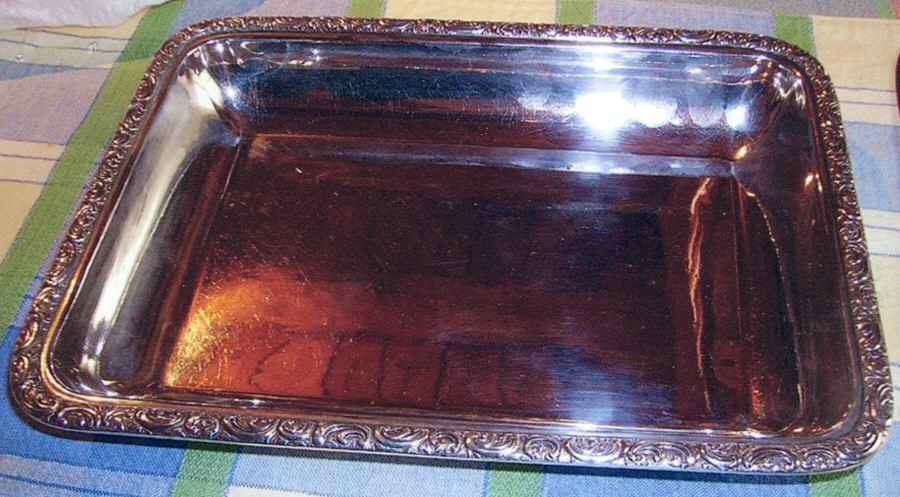 0452 (Silverplate, Hollowware) Silverplate Rectangular Vegetable Bowl by Meriden Britannia -1